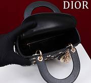 Fortok Dior Lady Dior Constellation Pearl Nails Bag in Black 20x16x8cm - 5