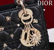 Fortok Dior Lady Dior Constellation Pearl Nails Bag in Black 20x16x8cm - 2