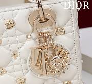 Fortok Dior Lady Dior Constellation Pearl Nails Bag in White 20x16x8cm - 3