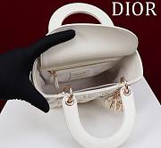 Fortok Dior Lady Dior Constellation Pearl Nails Bag in White 20x16x8cm - 2