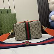 Fortok Gucci Ophidia GG Small Crossbody Bag Beige and Orange 699439 23.5x16x4.5cm - 5