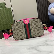 Fortok Gucci Ophidia GG Small Crossbody Bag Beige and Pink 699439 23.5x16x4.5cm - 1