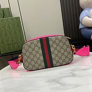 Fortok Gucci Ophidia GG Small Crossbody Bag Beige and Pink 699439 23.5x16x4.5cm - 6