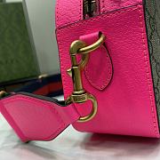 Fortok Gucci Ophidia GG Small Crossbody Bag Beige and Pink 699439 23.5x16x4.5cm - 4
