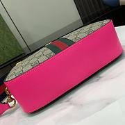 Fortok Gucci Ophidia GG Small Crossbody Bag Beige and Pink 699439 23.5x16x4.5cm - 2