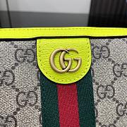 Fortok Gucci Ophidia GG Small Crossbody Bag Beige and Fluorescent Yellow 699439 23.5x16x4.5cm - 2