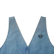 Fortok Prada Logo Plaque Short Denim Dress - 4