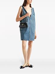 Fortok Prada Logo Plaque Short Denim Dress - 1