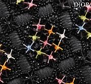 Fortok Dior Lady Lady Diana Three-color Bead Bag Black 17x15x7cm  - 2