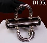 Fortok Dior Lady D-Joy Bag Metallic Purple 22x12x6cm - 6