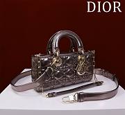 Fortok Dior Lady D-Joy Bag Metallic Purple 22x12x6cm - 3