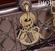 Fortok Dior Lady D-Joy Bag Metallic Purple 22x12x6cm - 2