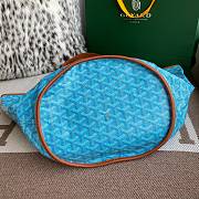 Fortok Goyard Belharra Reversible Tote Bag White and Blue 57x27x35cm - 5