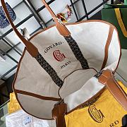 Fortok Goyard Belharra Reversible Tote Bag White and Black 57x27x35cm - 5