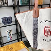Fortok Goyard Belharra Reversible Tote Bag White and Black 57x27x35cm - 4