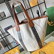 Fortok Goyard Belharra Reversible Tote Bag White and Black 57x27x35cm - 3