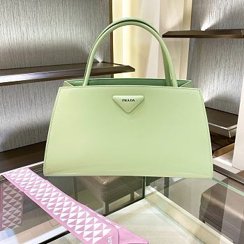 Fortok Prada Spazzolato Handbag in Green 1BA327 33x18x13.5cm