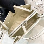 Fortok Prada Spazzolato Handbag in White 1BA327 33x18x13.5cm - 6