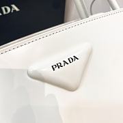 Fortok Prada Spazzolato Handbag in White 1BA327 33x18x13.5cm - 5