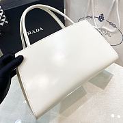 Fortok Prada Spazzolato Handbag in White 1BA327 33x18x13.5cm - 2