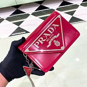 Fortok Prada Brushed leather Shoulder Bag in Red 1BH189 17x9.5x3.5cm - 1
