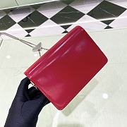 Fortok Prada Brushed leather Shoulder Bag in Red 1BH189 17x9.5x3.5cm - 6