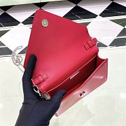 Fortok Prada Brushed leather Shoulder Bag in Red 1BH189 17x9.5x3.5cm - 4