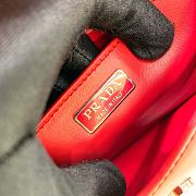 Fortok Prada Brushed leather Shoulder Bag in Red 1BH189 17x9.5x3.5cm - 3