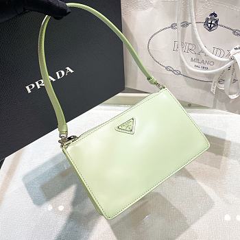 Fortok Prada Saffiano Leather Mini Bag in Green 1BC155 20x12x4.5cm