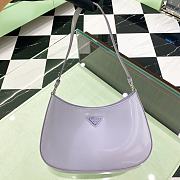 Fortok Prada Cleo Brushed Leather Shoulder Bag Purple 27cm - 1