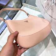 Fortok Prada Cleo Brushed Leather Shoulder Bag Beige 27cm - 5
