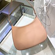 Fortok Prada Cleo Brushed Leather Shoulder Bag Beige 27cm - 2