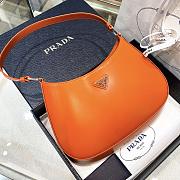 Fortok Prada Cleo Brushed Leather Shoulder Bag Orange 27cm - 1