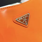 Fortok Prada Cleo Brushed Leather Shoulder Bag Orange 27cm - 4