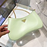 Fortok Prada Hobo Calfskin Armpit Bag In Green 25.5x15.5x4cm - 1