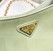 Fortok Prada Hobo Calfskin Armpit Bag In Green 25.5x15.5x4cm - 5