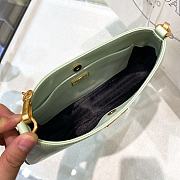 Fortok Prada Hobo Calfskin Armpit Bag In Green 25.5x15.5x4cm - 3