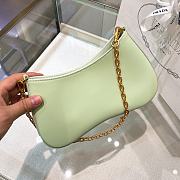 Fortok Prada Hobo Calfskin Armpit Bag In Green 25.5x15.5x4cm - 2