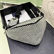 Fortok Prada Crystal Triangle Bag Black 1BH190 26x14x12cm - 2