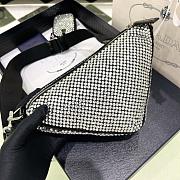 Fortok Prada Crystal Triangle Bag Black 1BH190 26x14x12cm - 5