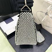 Fortok Prada Crystal Triangle Bag Black 1BH190 26x14x12cm - 4