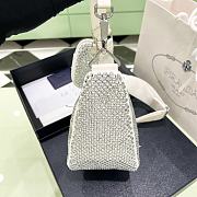 Fortok Prada Crystal Triangle Bag White 1BH190 26x14x12cm - 5