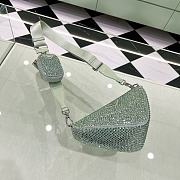 Fortok Prada Crystal Triangle Bag Green 1BH190 26x14x12cm - 4