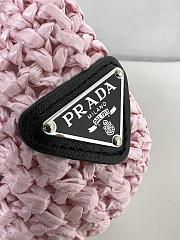 Fortok Prada Metallic Small Crochet Tote Bag in Pink 24x24x8cm - 2