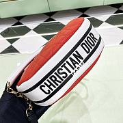 Fortok Dior Small Vibe Hobo Bag Lambskin Red 20×15×7cm - 5