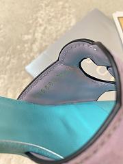 Fortok Gucci Interlocking G Cut-out Sandals Blue and Purple Suede - 5