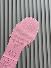Fortok Gucci Interlocking G Slide Sandals Pink Rubber - 6