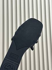 Fortok Gucci Interlocking G Slide Sandals Black Rubber - 5
