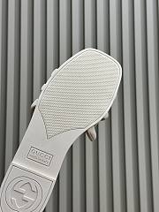 Fortok Gucci Interlocking G Slide Sandals White Rubber - 6