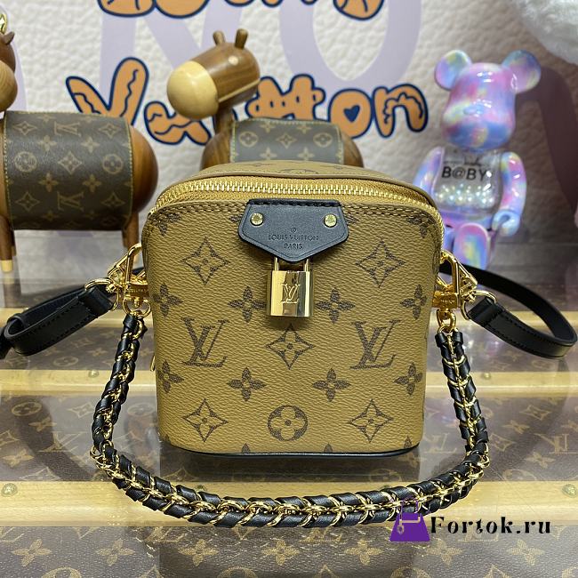 Fortok Louis Vuitton Just In Case Handbag Light Brown M47162 13x14x11cm - 1